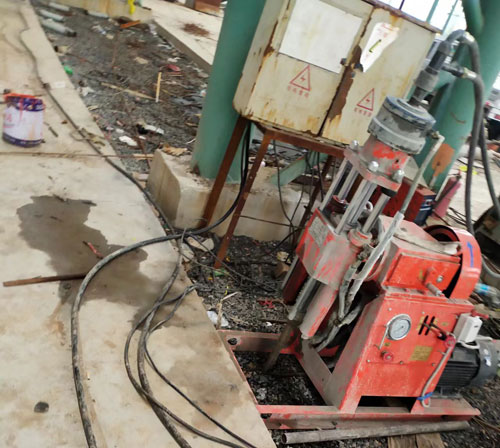 椰林镇设备基础下沉注浆